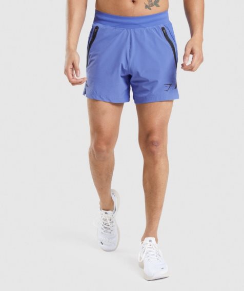 Men's Gymshark Apex 5" Perform Shorts Blue | CA 017NDA